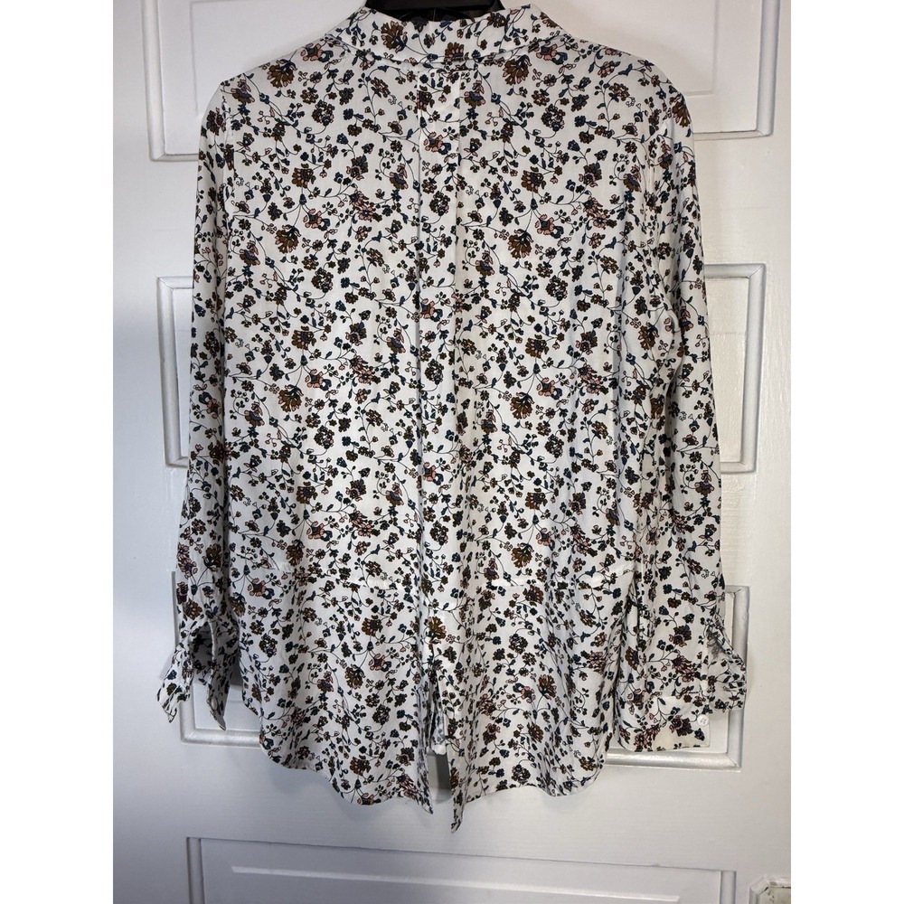 Alexander Jordan Y2K Vintage Floral‎ Rayon Blouse Lightweight Collared Top M - Picture 4 of 11